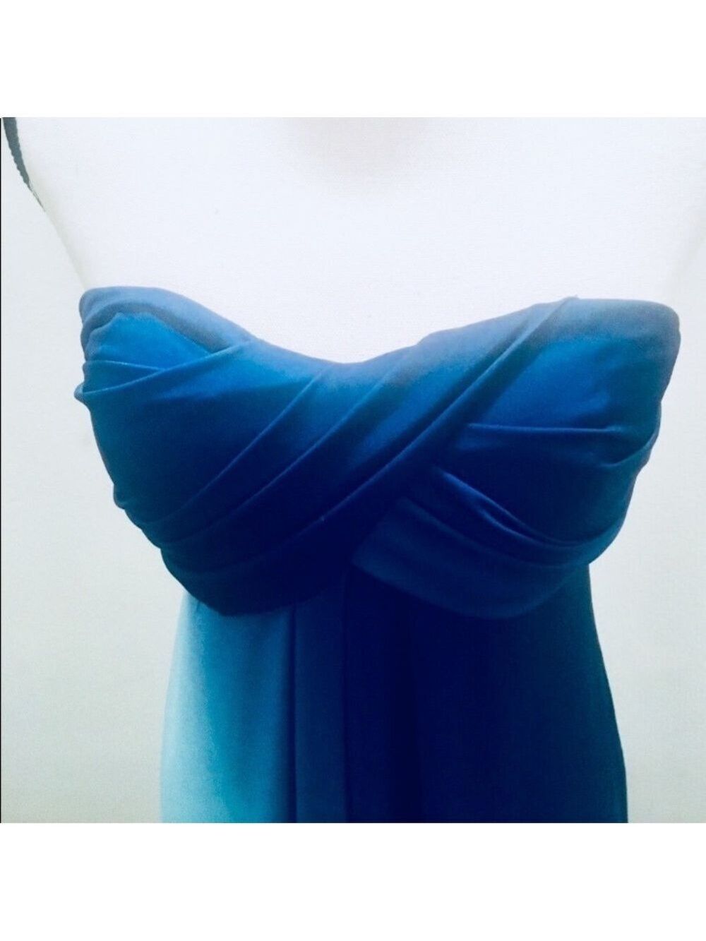 Xscape Blue Y2K Ombré Bubble Cocktail Dress Size 4 - Picture 5 of 12